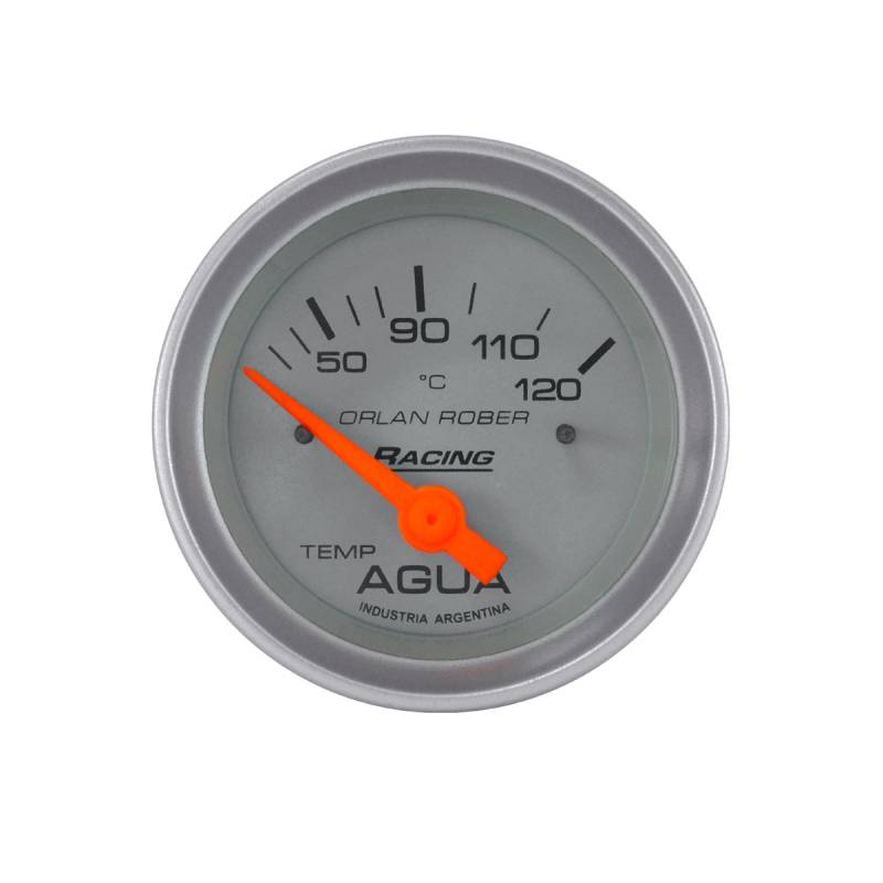 325P12V INSTRUMENTAL RACING 52 MM PLATA TERMOMETRO DE AGUA ELECTRICO 12V